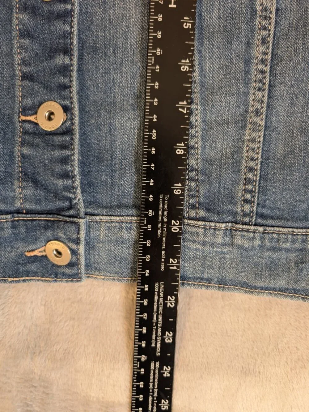 Torrid Women's Cropped Denim Jacket Collarless 3/4 Sleeve 5X Layering Piece - Picture 7 of 9